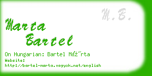 marta bartel business card